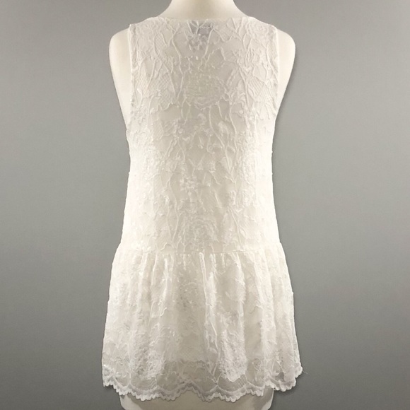 New White Lace Tunic Top - Picture 2 of 2